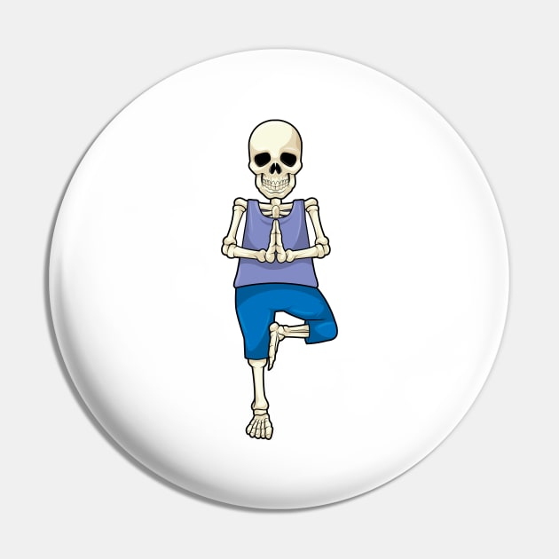 Skeleton at Yoga Stretching Pin by Markus Schnabel