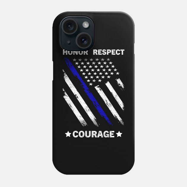 Thin Blue Line LEO LOW Design Phone Case by MM-Desigers