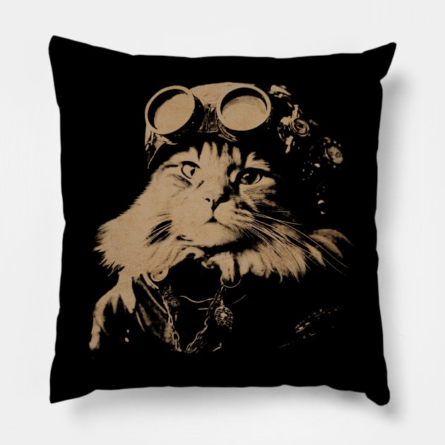 Pilot cat Pillow by MasutaroOracle