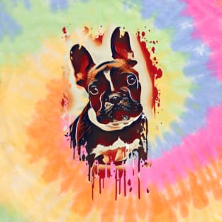 French Bulldog Tie Dye art design T-Shirt