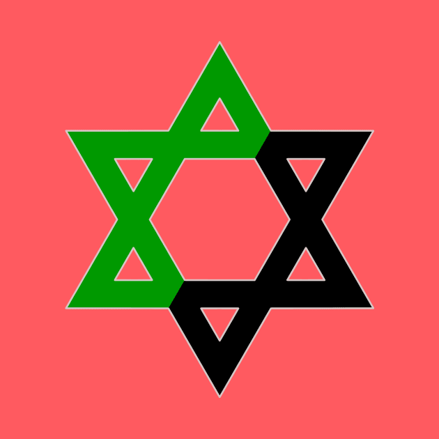 Green Anarchist Magen David by dikleyt