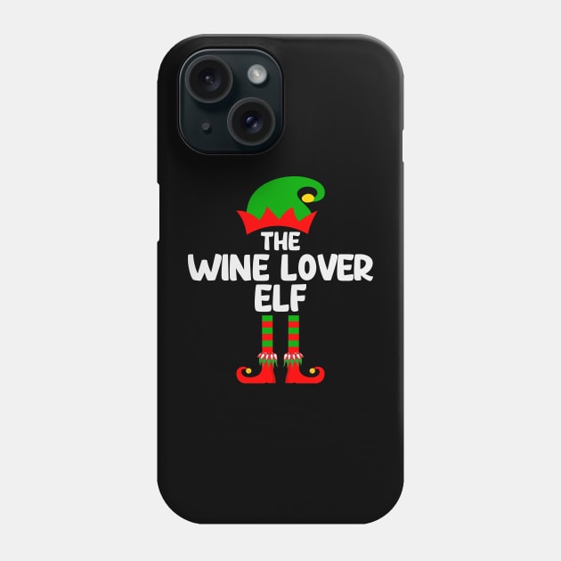 Wine Lover Elf Matching Family Group Christmas Party Pajama Phone Case by DragonTees