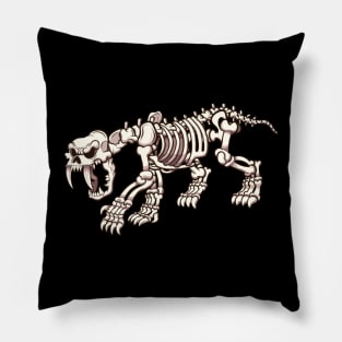 Sabertooth Skeleton Pillow