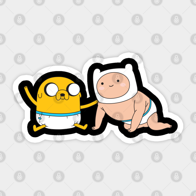 Baby Finn Jake Adventure Time Sticker Teepublic