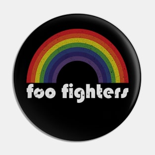 Foo fighters Vintage Retro Rainbow Pin