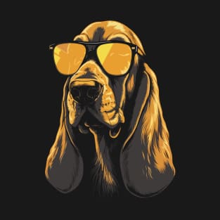 Basset Hound Cool Sunglasses T-Shirt