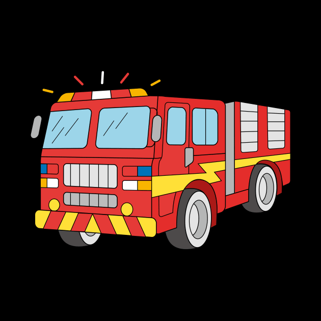 Cool Firefighter Truck by samshirts