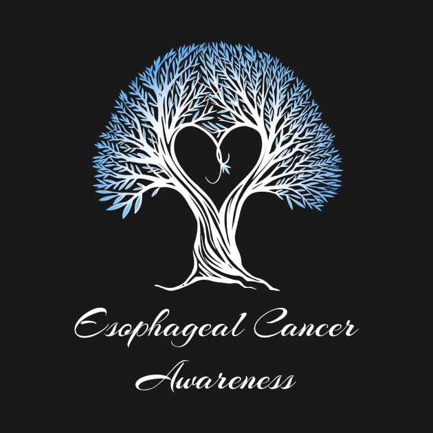 Esophageal Cancer Awareness Tree With Heart by MerchAndrey