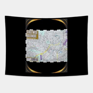 VINTAGE BALTIMORE MAP DESIGN Tapestry