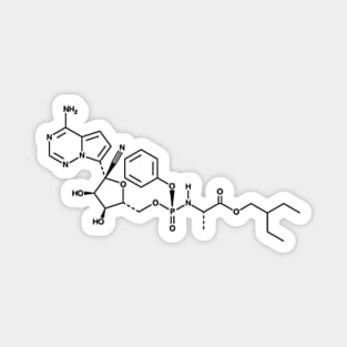 Remdesivir Chemical Structure Magnet