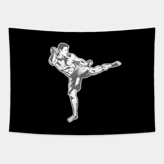 MMA Fighter Tapestry by TambuStore