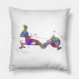 Rowing woman Pillow