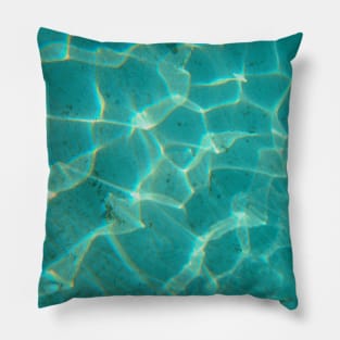 Unreal Turkish crystalline sea: abstract nature photography Pillow