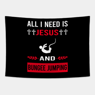 I Need Jesus And Bungee Jumping Jump Jumper Tapestry