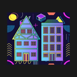 Illustration Dream House Villa Color Effects T-Shirt