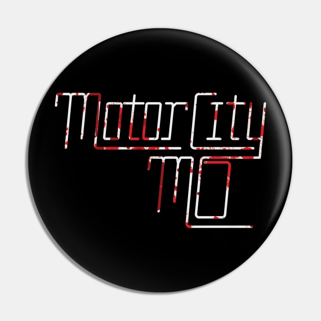 Motor City Mo - Bloody Logo Pin by 3YsMenMedia