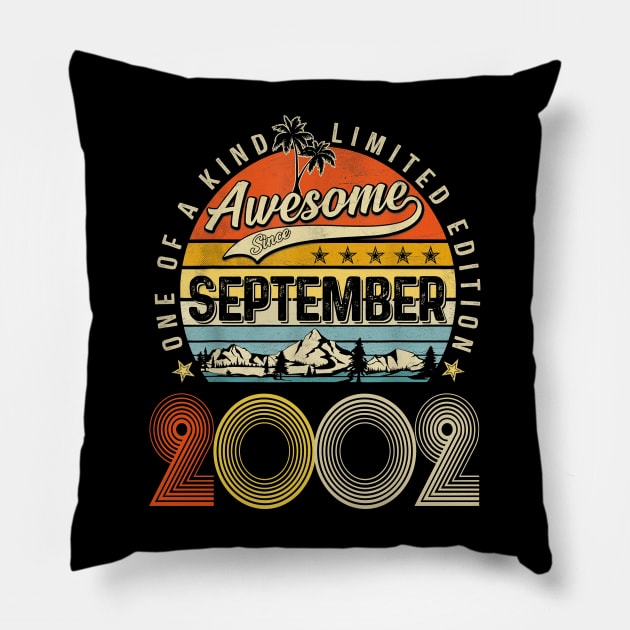 Awesome Since September 2002 Vintage 21st Birthday Pillow by Tagliarini Kristi