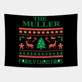 Family Christmas - Groovy Christmas MULLER family, Family Christmas T-shirt, Pjama T-shirt Tapestry