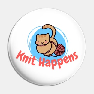 Knit Happens Silly Cat Pin