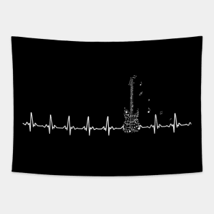 guitar funny love heart beats Tapestry