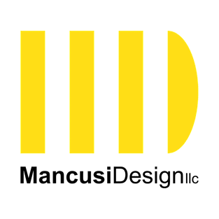 Mancusi Design Main Logo Light Background T-Shirt