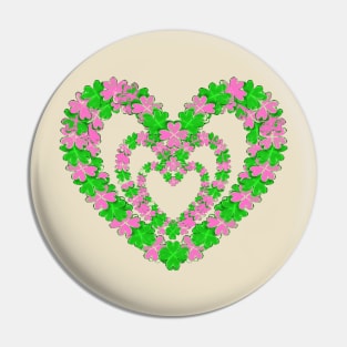 Pink Irish Hearts Pin