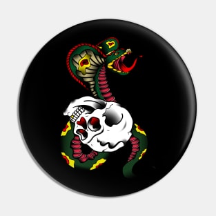 snake and skull Pin