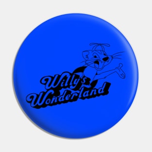 Willy's Wonderland Logo Black and Whit Pin