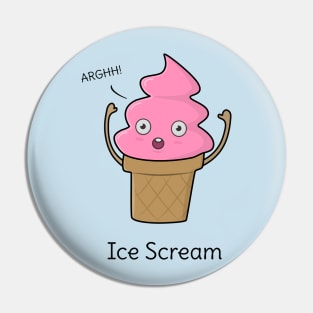 Funny Ice-Cream T-Shirt Pin