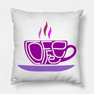 Coffee in Lettering Art Pillow