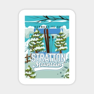 Stratton Mountain Ski poster Magnet