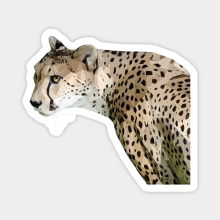 Low Poly Cheetah Magnet