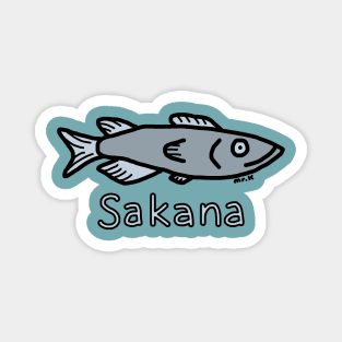 Sakana (Fish) Japanese design in color Magnet