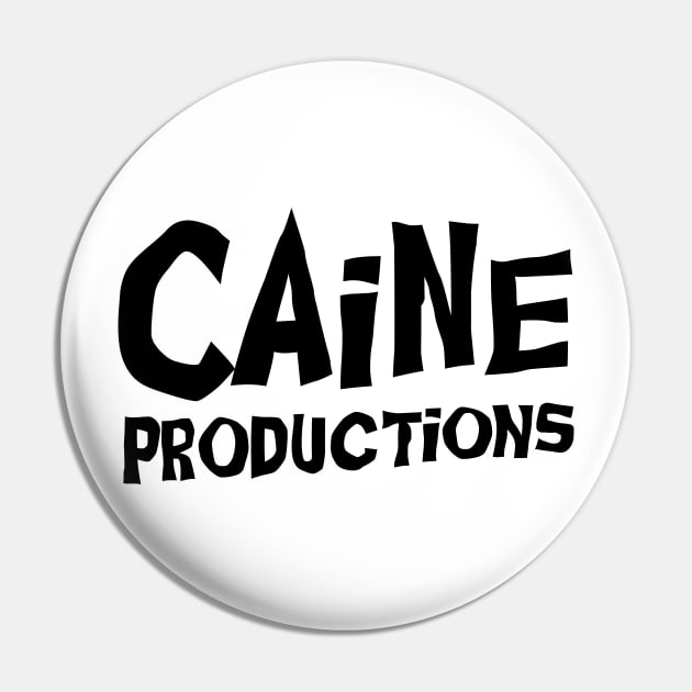 Caine Productions Logo Black Pin by caineproductions