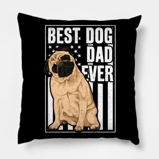 Best Dog Dad Ever Pug Pillow
