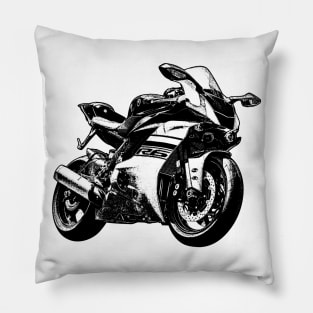 YZF R6 Bike Sketch Art Pillow