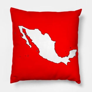 Mexico Map by Basement Mastermind Pillow