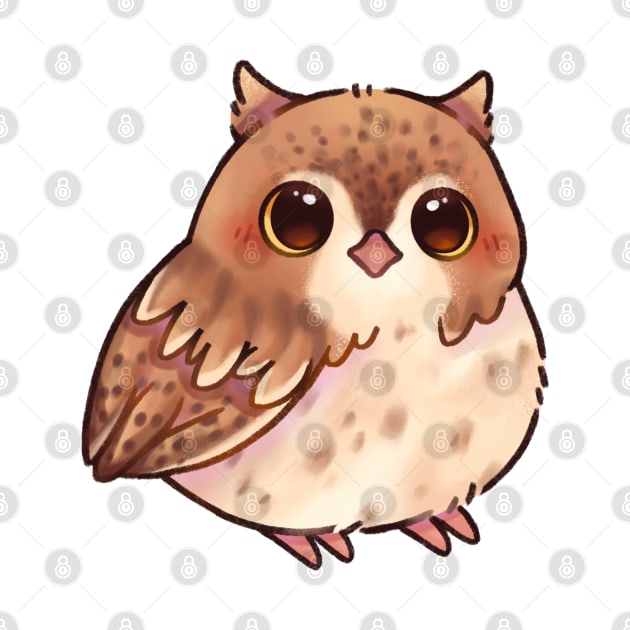 Eastern Screech Owl by Riacchie Illustrations