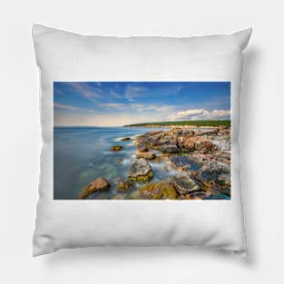 Acadia's Rocky Coast Pillow