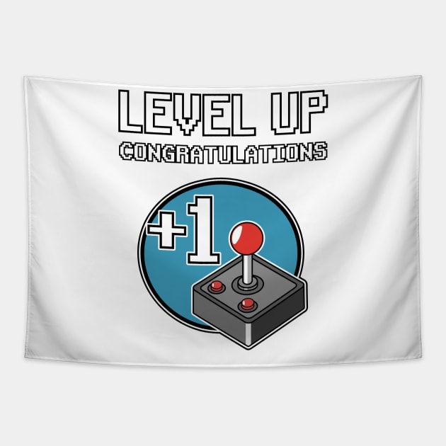 Level Up +1 Year Jahr Birthday Gaming Gamer Tapestry by Kuehni
