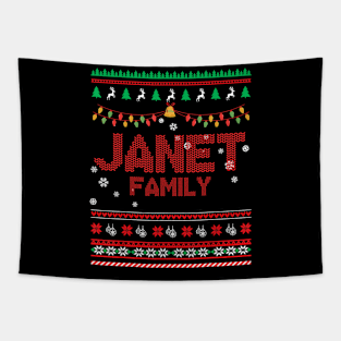 Janet Family Christmas, Name Xmas , Merry Christmas, Name , Birthday, Middle name Tapestry