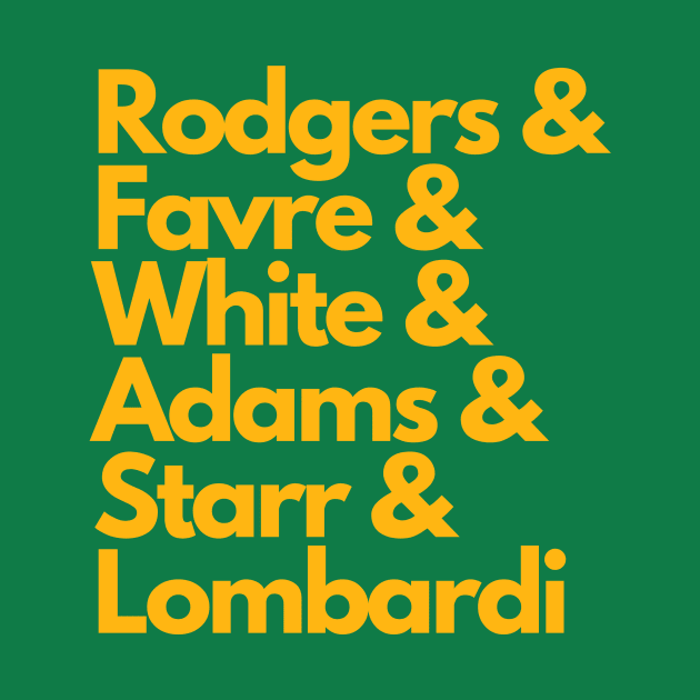 Green Bay Packers Legends T-Shirt by MIHOBS