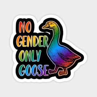 Funny No Gender Only Goose Rainbow LGBT Movement Quote Magnet