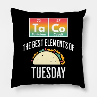 TaCo Tuesday Periodic Table of Elements design Pillow