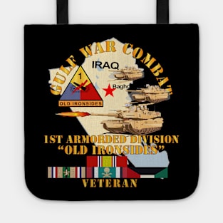 Gulf War Combat Armor Vet w 1st Armored Division Tote