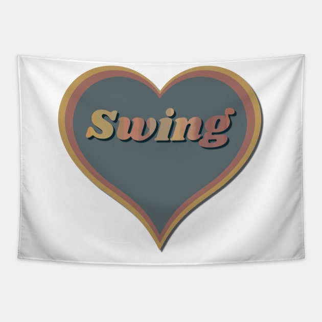 Swing heart Tapestry by Bailamor