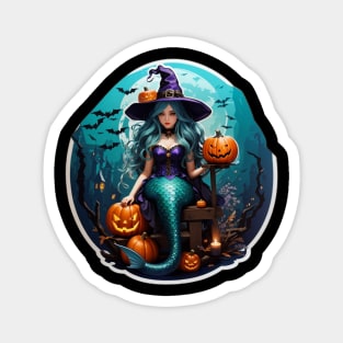 Blue Nightmare All Hallows Eve Mermaid Magnet