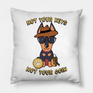 not your keys not your coin alsatian Pillow