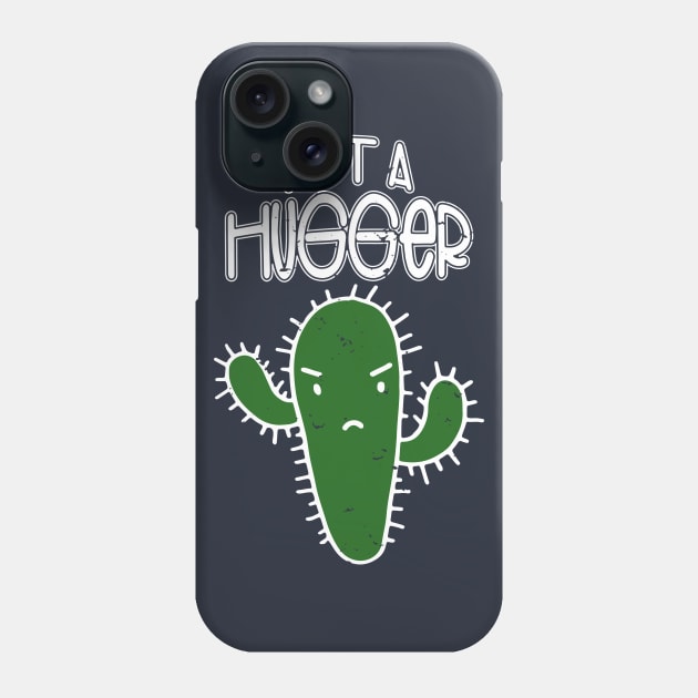 Not a hugger Funny Cactus Phone Case by TheBlackCatprints