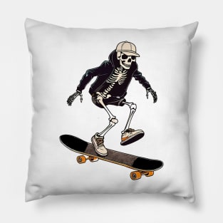 Preppy Skeleton - Skate Vibes Pillow